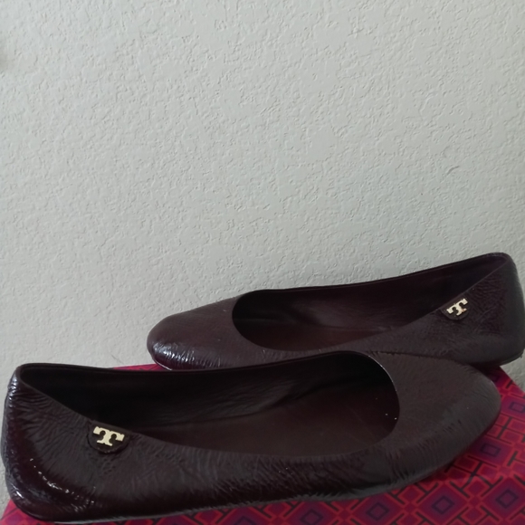 Tory Burch Oxblood Ballet Flats Sz 8.5 - Picture 6 of 9
